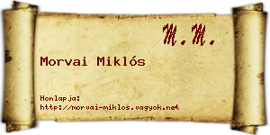 Morvai Miklós névjegykártya